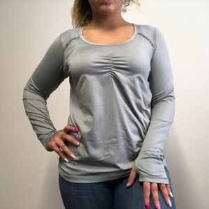Athlete Gray Long Sleeve Athletic Top